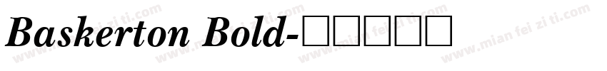 Baskerton Bold字体转换